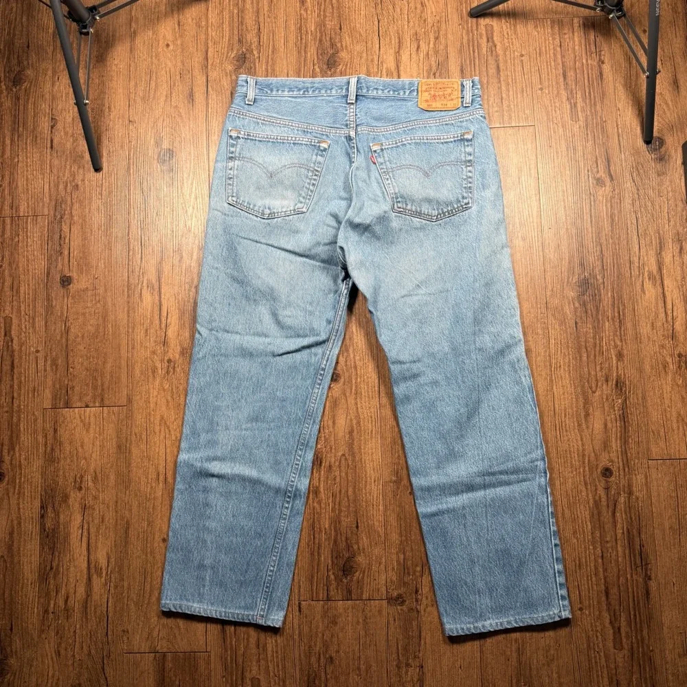 Vtg 90s Levis 501 Jean Mens 38x30 (36x27) Blue Denim Straight Leg Button Fly USA